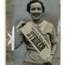 Woman wearing United Textile Workers of America Striker sash photograph, 1934