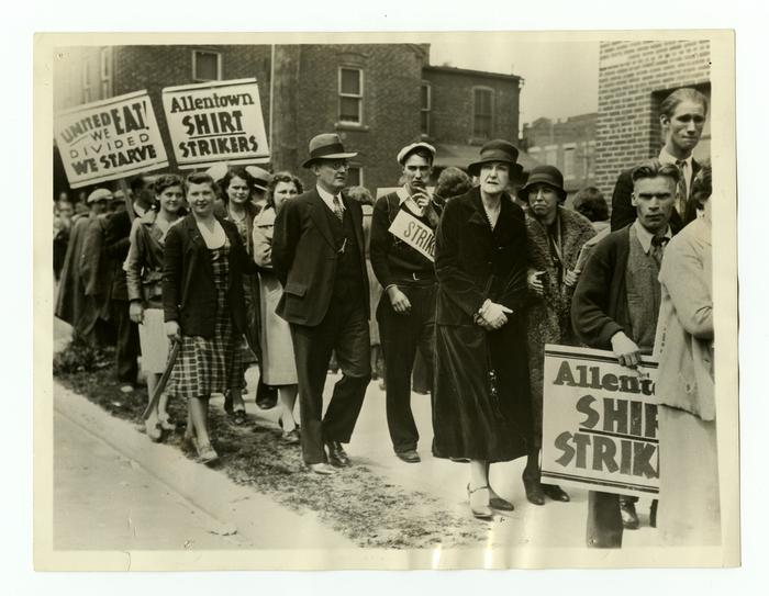 Allentown sweatshop strike photograph, 1932