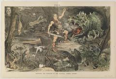 Siegfried the Fearless in the Political Dismal Swamp political cartoon, 1887