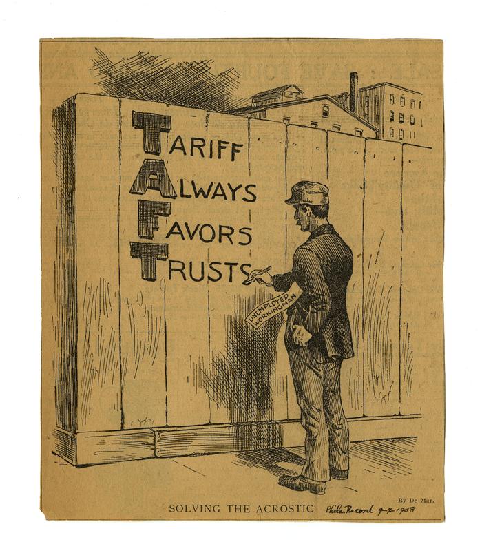 Solving the Acrostic political cartoon, 1908