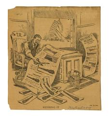 Revising It political cartoon, 1907