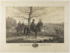 General Grant at Appomattox, lithograph 