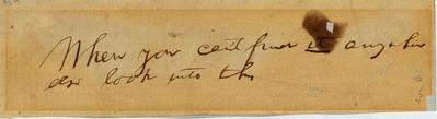 Note by Abraham Lincoln Concerning Where to Find a Document