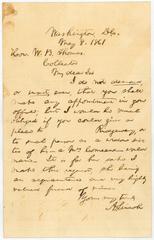 Abraham Lincoln letter to William B. Thomas, 1861