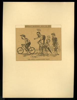 The Great Championship Race political cartoon, 1895