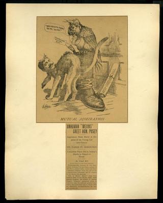 Mutual Admiration political cartoon, 1903