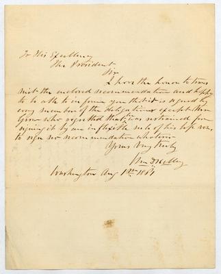 William D. Kelley letter to Abraham Lincoln, 1861