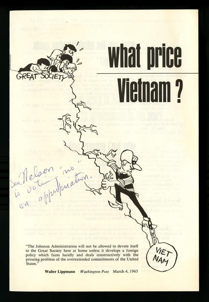 What price, Vietnam? Women Strike for Peace pamphlet