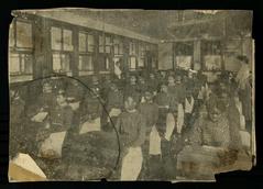 Wanamaker Institute of Industries copper etching printers' plates and corresponding prints depicting school classroom scenes, undated 