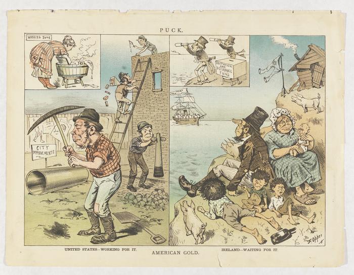 American Gold political cartoon, 1882