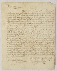 Benjamin Chew correspondence to Samuel Chew, 1741-1743