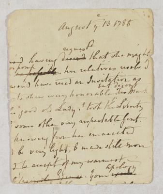 Benjamin Chew miscellaneous diary entries, 1799