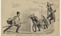 Storming the Castle political cartoon, 1860