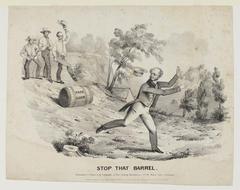 Stop That Barrel political cartoon, 1840