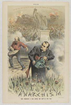 For whatsoever a man soweth, that shall he also reap political cartoon, 1887