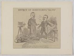 Effect of Roentgen's "Rays" political cartoon, 1896