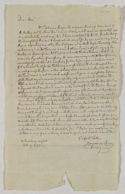 Benjamin Chew, Sr. correspondence to Benjamin Chew, Jr., 1784-1799