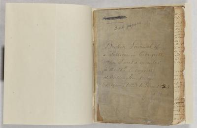 "Broken Journal of a Session in Congress," Samuel Breck diary