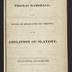 The Speech of Thomas Marshall to the House of Delegates of Virginia on the Abolition of Slavery