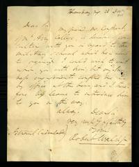 Robert Walsh letter to General Thomas Cadwalader, 1825