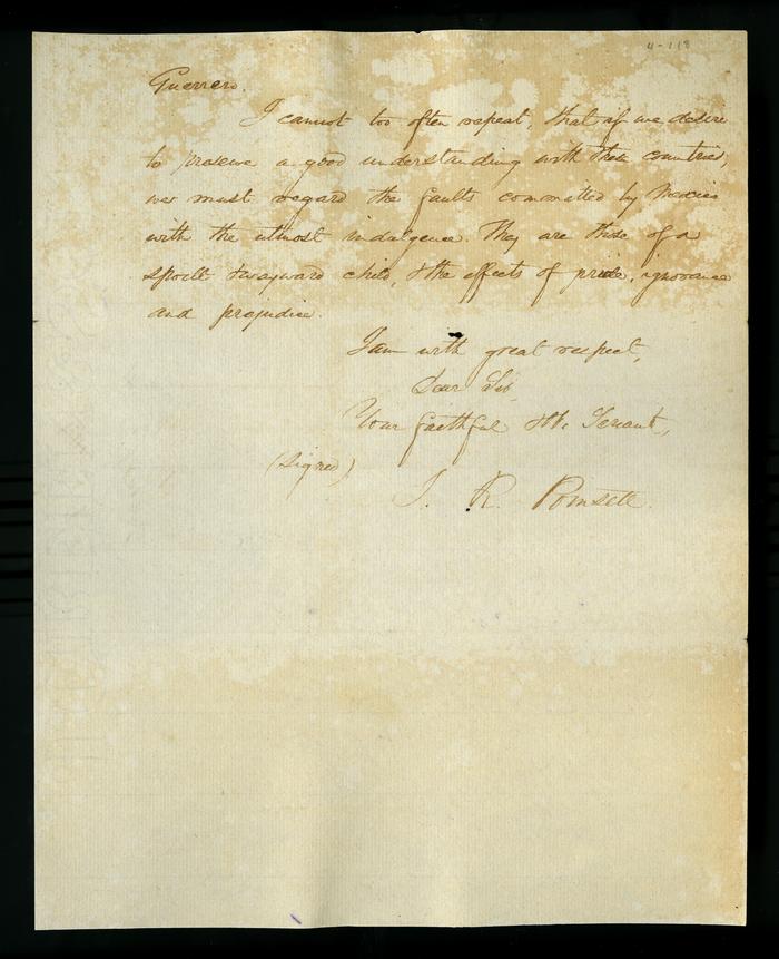 Joel Roberts Poinsett memorandum to John Quincy Adams, July 18th, 1827