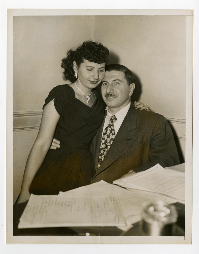 Joseph Beck (right) with his wife Celia Beck (left), photograph (undated)