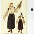 Romanian peasant WPA costume board with fabric samples, 1936-1937