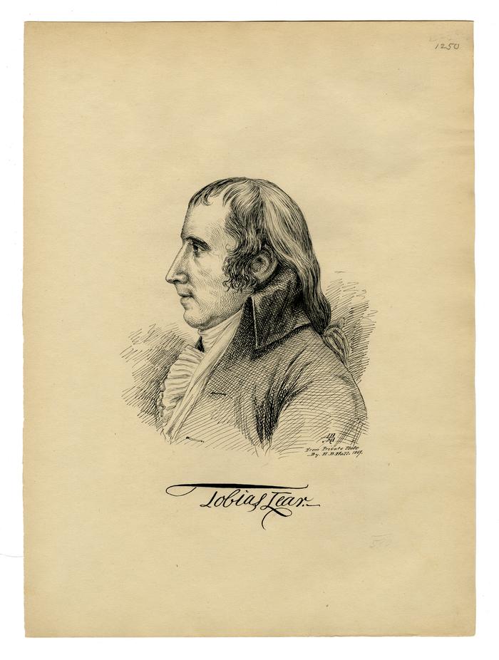 Tobias Lear portrait by H. B. Hall, 1869
