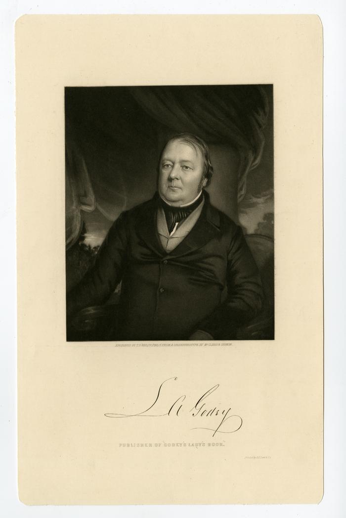 Louis A. Godey portrait, engraving by T. B. Welch after a daguerreotype by McClees & Germon