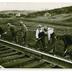 Pennsylvania Railroad women employees working on tracks photograph, 1942