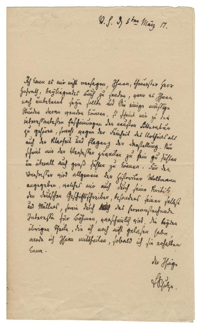 Ernst Schulze letter, 1817-03-05