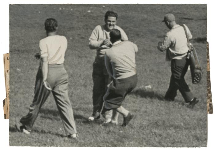 Trio "sparring" on Golf Course, 1941-09-21