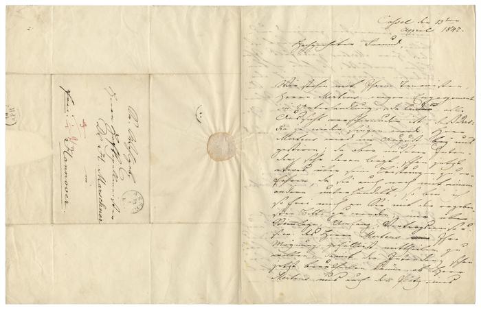 Louis Spohr letter to Dr. Heinrich Marschner, 1847-04-13