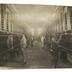 J. G. Brill Company plant interior showing workers painting trolleys, photograph