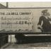 J. G. Brill Company billboard "Work and Play Safe," photograph
