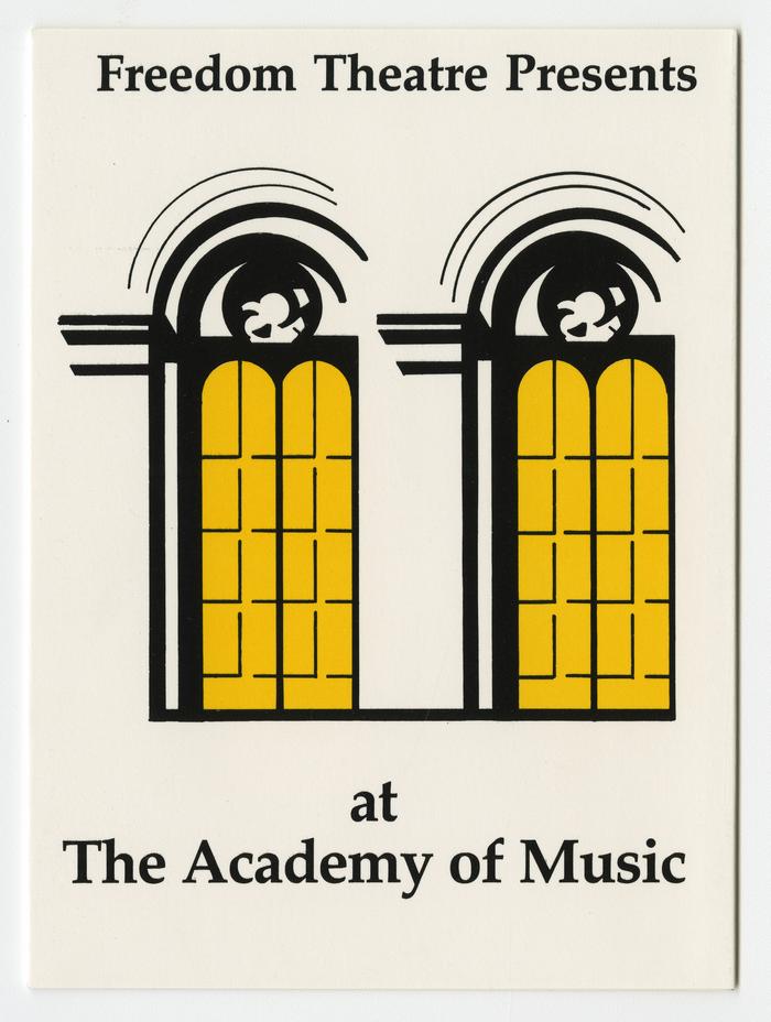 Freedom Theatre at The Academy of Music program cover