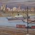 Pennsylvania Railroad Tracks-Schuylkill River painting, 1935
