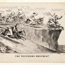 Secession Movement political cartoon, 1861