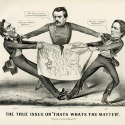 True Issue or That's What's the Matter political cartoon, 1864