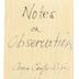 Stephen H. Noyes Notes on Observation, 1918