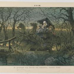 Unpleasant Ride Through the Presidential Haunted Forest political cartoon, 1884