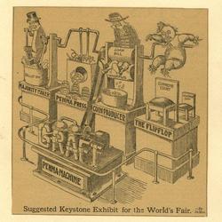 Suggested Keystone Exhibit for the World's Fair political cartoon, 1903
