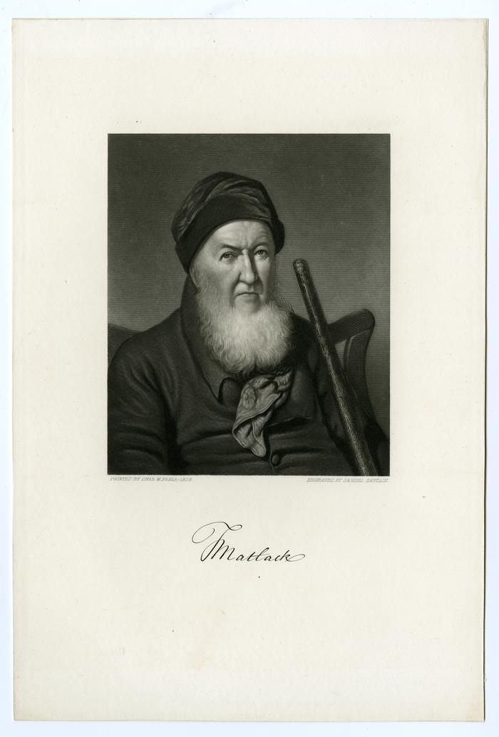 Timothy Matlack, print of an engraving by Samuel Sartain after a painting by Charles W. Peale (undated)